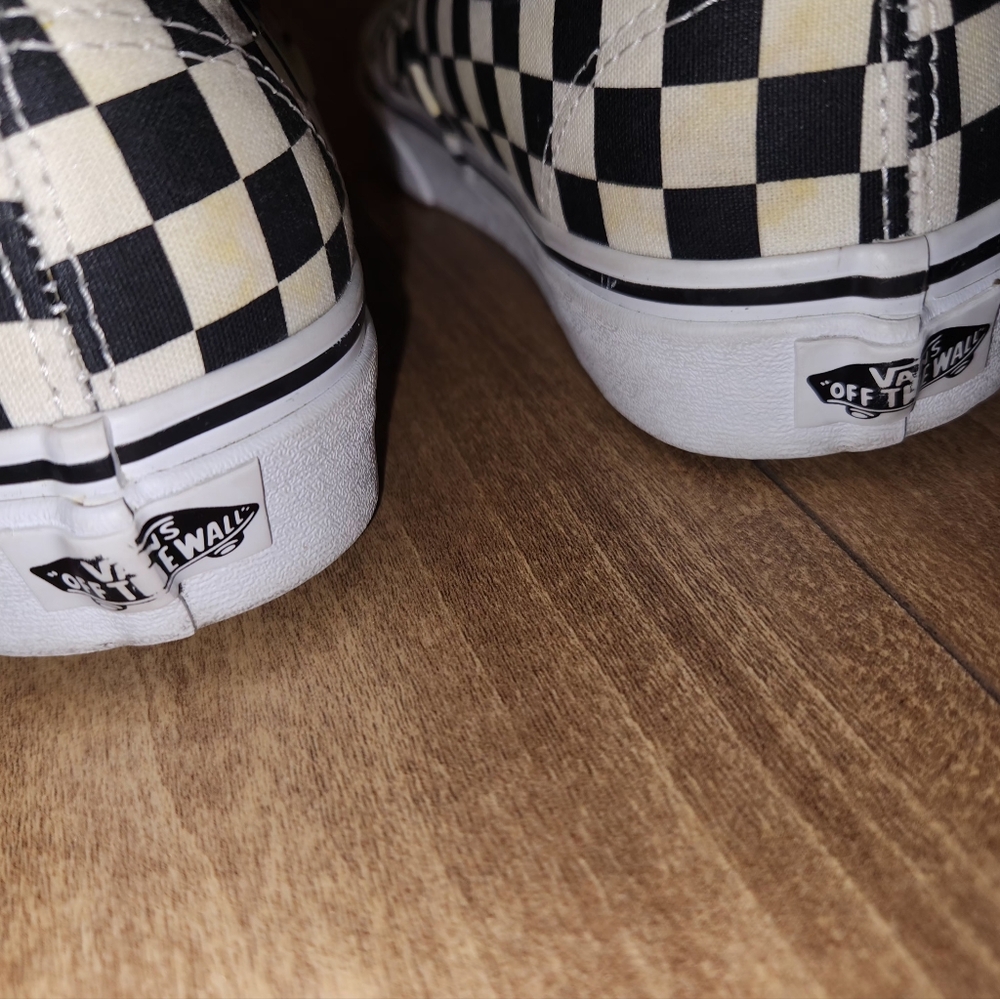 Vans Black and Off-White Checkerboard Shoes | Size 8.5W - Picture 5 of 9